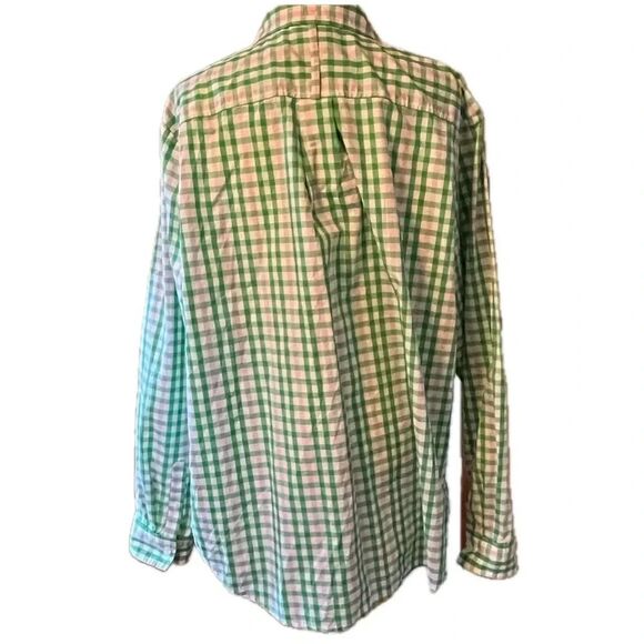 Macy's On 34th Plaid Button Down Long Sleeve Shirt Green Pink Size XL - Picture 2 of 6